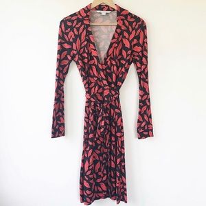 Silk jersey wrap dress
